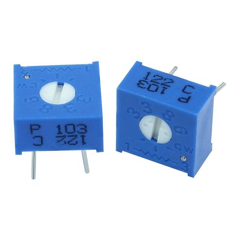Hordion 12Pcs 10K Ohm Trim Potentiometer with Knob, Breadboard Trimmer Potentiomete for Arduino, Blue in Saudi Arabia