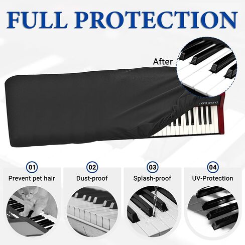 88 Keys Piano Keyboard Dust Cover, Compatible with Nord Grand2,Nord Grand,Nord Piano 6 88, Premium Chinlon Anti-scratch and dustproof, Soft Touch & Fitted design in Saudi Arabia