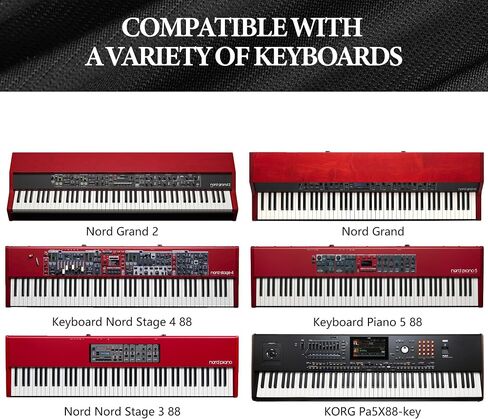 88 Keys Piano Keyboard Dust Cover, Compatible with Nord Grand2,Nord Grand,Nord Piano 6 88, Premium Chinlon Anti-scratch and dustproof, Soft Touch & Fitted design in Saudi Arabia
