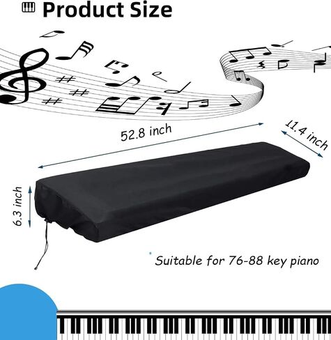 88 Keys Piano Keyboard Dust Cover ، Proof Proof ، أغطية لوحة مفاتيح البيانو الرقمية الإلكترونية ، السطح المتميز حماية الملحقات الأساسية للموسيقى الخاصة بك in Kuwait