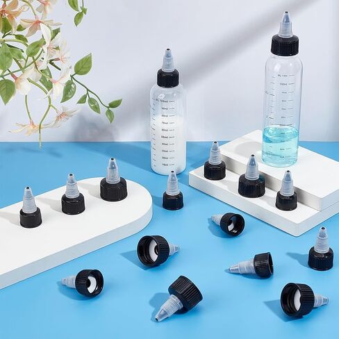 Olycraft 48pcs 21/23/28mm muee bottle cap for 17/20/22.5mm bottion bottle bottle bott apps blastic black caps for spsive bottes disting caps 16.5mm inner inner inner in Saudi Arabia