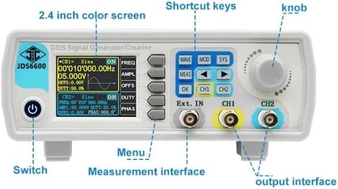 JDS6600 60MHz Fully CNC DDS Dual Channel Function Arbitrary Wave Signal Generator Source Frequency Meter Sweeper in Saudi Arabia