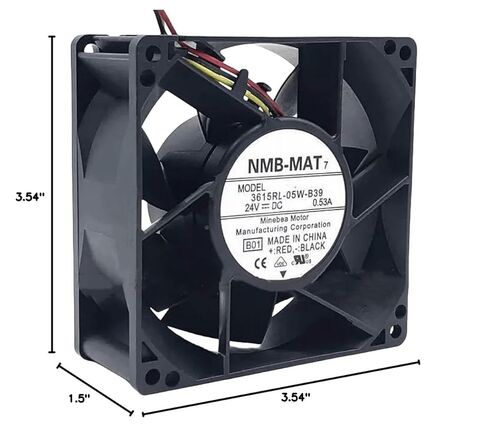 ل 3615RL-05W-B39 24V 0.53A مروحة-9038 9cm 3-ware مروحة التبريد 90x90x38mm in Saudi Arabia