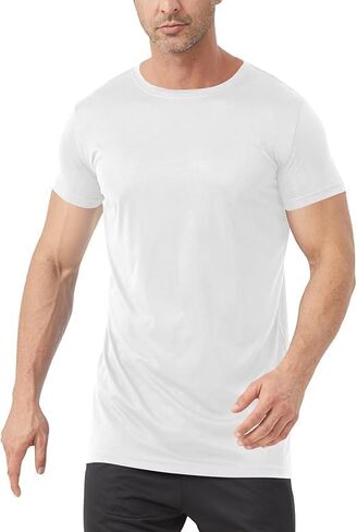 Mens Short Sleeve T-Shirts Loose Fit Solid Color Lightweight Tee Shirt White in Saudi Arabia