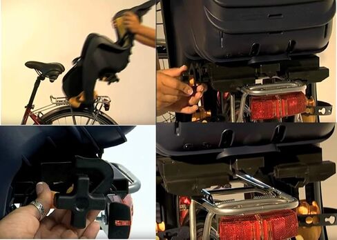 مقعد Bellelli B Child Bike ، حاملة مقعد للأطفال ، مقعد للأطفال للدراجات ، Pepe ، المشبك مع حامل الرف ، المصنوع في إيطاليا. in Saudi Arabia