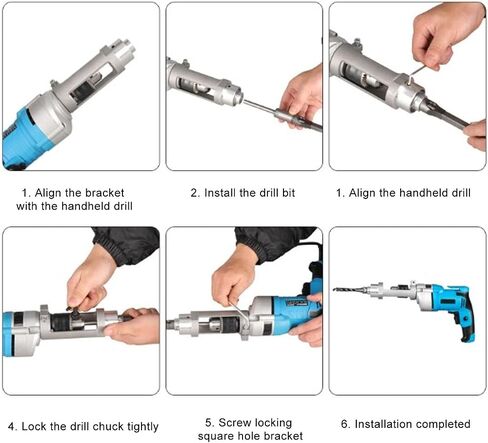 Squarehole Drill Bit Adapter Premium Aluminum Alloy Professional Woodworking Tool for Quick Square Hole Drilling Compatible with 38 to 43mm Drill Chucks 19mm Diameter in Saudi Arabia
