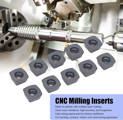 10PCS Coated Carbide Inserts CNC Cutter Replacement Lathe Milling Tools Stainless Steel Aluminum ti Alloy Copper in Saudi Arabia