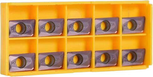 Flexman 10pcs CNC Carbide Tips ، 16x 9 × 5 ملم قاطع الشفرة مخرطة مخرطة مع مربع تخزين لمعالجة الصلب العادي والفولاذ المقاوم للصدأ العادي in Kuwait