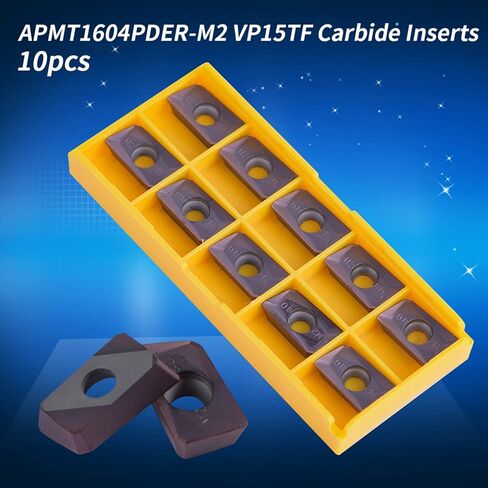 Flexman 10pcs CNC Carbide Tips ، 16x 9 × 5 ملم قاطع الشفرة مخرطة مخرطة مع مربع تخزين لمعالجة الصلب العادي والفولاذ المقاوم للصدأ العادي in Kuwait