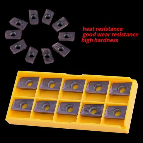 Flexman 10pcs CNC Carbide Tips ، 16x 9 × 5 ملم قاطع الشفرة مخرطة مخرطة مع مربع تخزين لمعالجة الصلب العادي والفولاذ المقاوم للصدأ العادي in Kuwait
