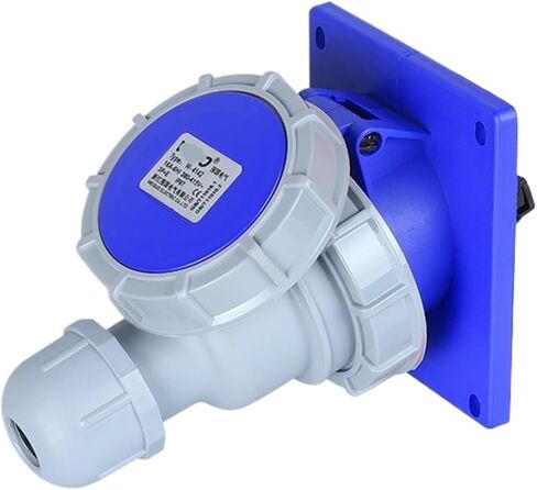 IP67 waterproof oblique concealed industrial socket 3 core 16A/32A aviation male and female docking 380V(32A concealed inclined seat set) in Saudi Arabia