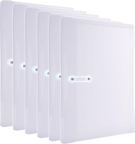 Legal Size Plastic Envelopes with String Tie Closure, 1-1/4" Expansion Clear Poly Envelope Side Loading File Folder Document Organizer for Legal Size Paper, Filing Folders, Office School Home (7) in Saudi Arabia