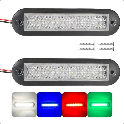 خمسة محيطات RGBW السائق الداخلي LED LED الأضواء الداخلية ، 4 بوصة ، 2 عبوة ، IP67 مقاومة للماء ، 12 فولت ، حبل التدفق للقوارب ، pontoons ، RVS ، FO4868 in Saudi Arabia