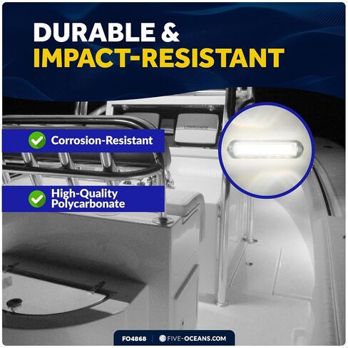 خمسة محيطات RGBW السائق الداخلي LED LED الأضواء الداخلية ، 4 بوصة ، 2 عبوة ، IP67 مقاومة للماء ، 12 فولت ، حبل التدفق للقوارب ، pontoons ، RVS ، FO4868 in Saudi Arabia