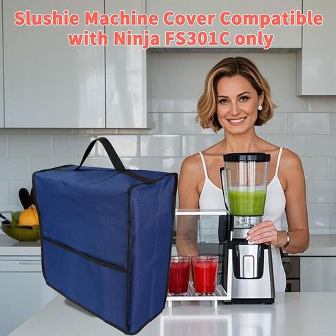 غطاء آلة Slushie لـ Ninja FS301 Maker Professional Maker و Dust & Waterproof Bag مع جيب تخزين متوافق مع آلة Ninja Slushie/Drink (الأزرق) in Saudi Arabia