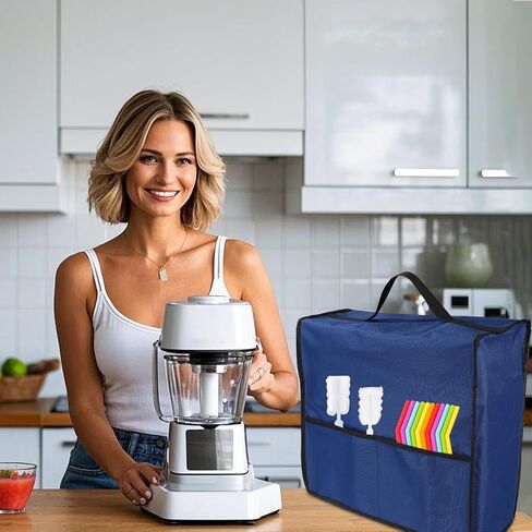 غطاء آلة Slushie لـ Ninja FS301 Maker Professional Maker و Dust & Waterproof Bag مع جيب تخزين متوافق مع آلة Ninja Slushie/Drink (الأزرق) in Saudi Arabia
