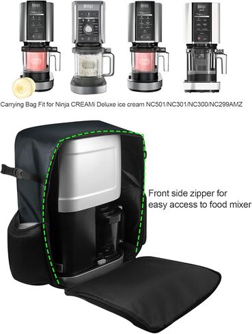 Ice Cream Maker Carrying Bag Sorbet Maker Travel Case Heavy duty 1680D Oxford Storage Bag for Ninja CREAMi Deluxe Ice Cream NC501/NC301/NC300/NC299AMZ in Kuwait