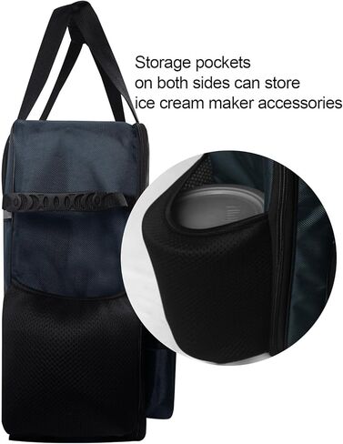 Ice Cream Maker Carrying Bag Sorbet Maker Travel Case Heavy duty 1680D Oxford Storage Bag for Ninja CREAMi Deluxe Ice Cream NC501/NC301/NC300/NC299AMZ in Kuwait
