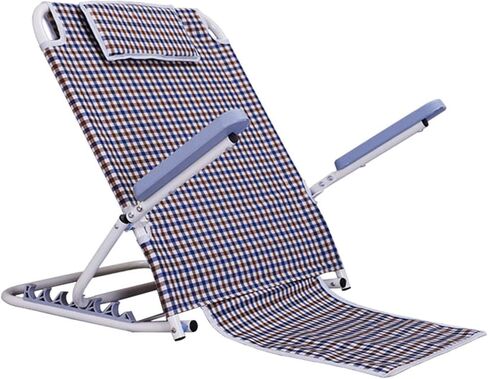 Adjustable Bed Backrest Support Folding Backrest Bed Mattress Use on Floor Beach Healthcare Backrest with Durable Spray Steel Pipe Foldable (#3 with Armrest) (#1 with Armrest) (#1 with Armrest) in Kuwait