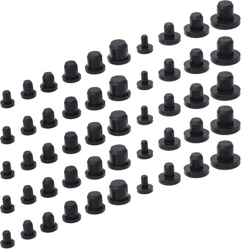 100PCS Rubber Hole Plugs for Round Holes, Silicone Waterproof Rubber Plugs for Holes Set In10 Sizes for Furniture Pipes and Test Tube Ends in Saudi Arabia