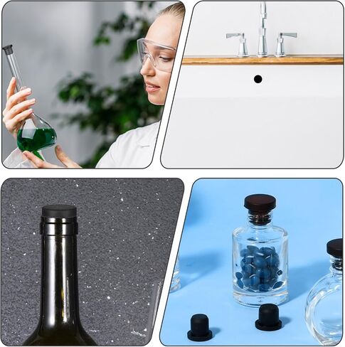 100PCS Rubber Hole Plugs for Round Holes, Silicone Waterproof Rubber Plugs for Holes Set In10 Sizes for Furniture Pipes and Test Tube Ends in Saudi Arabia