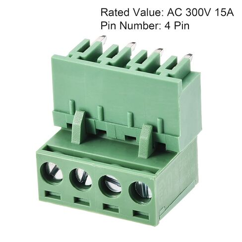 UXCELL 4-Pin 5.08mm ملعب الزاوية اليمنى PCB المسمار الموصل كتلة كتلة 20 مجموعة in Saudi Arabia
