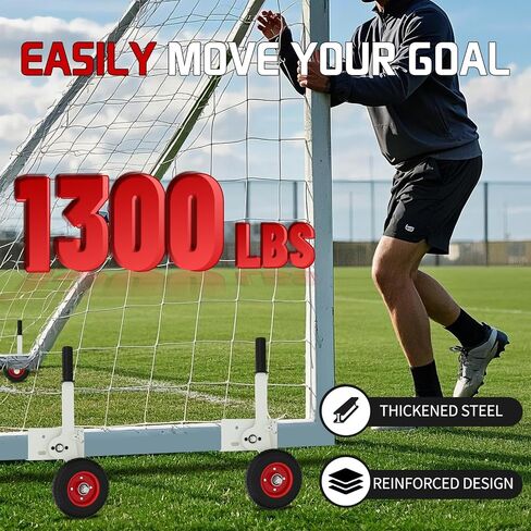 Goal Mover Heavy-Duty Lift Mover Tool Set, 1300LBS Capacity Soccer Goal Dolly, Lever Mechanisms Available with High Lift Wheels, Chicken Coop Mover, Replacement Soccer Goal (4 Pack) in Kuwait