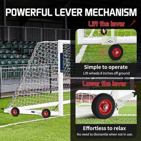 Goal Mover Heavy-Duty Lift Mover Tool Set, 1300LBS Capacity Soccer Goal Dolly, Lever Mechanisms Available with High Lift Wheels, Chicken Coop Mover, Replacement Soccer Goal (4 Pack) in Kuwait