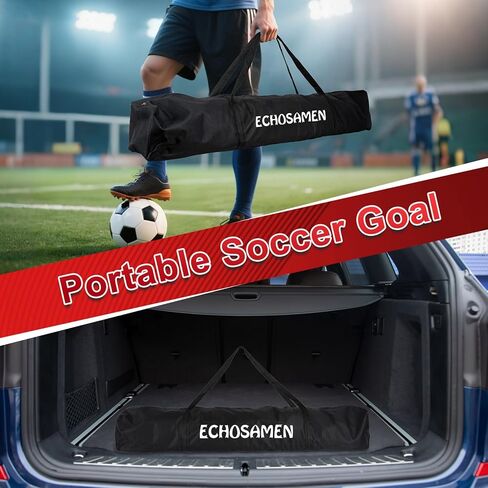12X6FT/6X4FT Soccer Goal, Portable Soccer Goals for Backyard, Easy to Carry, Easy to Install, Comes with 1 Carry Bag, 4 Ground Nails, Youth and Adult Training Equipment. in Kuwait