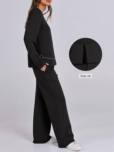 Lounge Sets for Women 2 Piece Sets Fall Casual Travel Outfits Sweatshirts Pajamas Set Matching Clothing in Kuwait