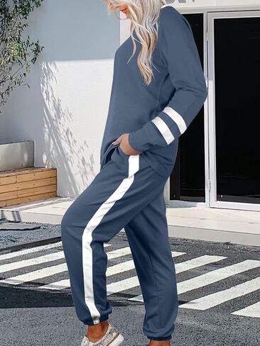 Lounge Sets for Women 2 Piece Sets Fall Casual Travel Outfits Sweatshirts Pajamas Set Matching Clothing in Kuwait