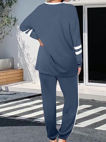 Lounge Sets for Women 2 Piece Sets Fall Casual Travel Outfits Sweatshirts Pajamas Set Matching Clothing in Kuwait