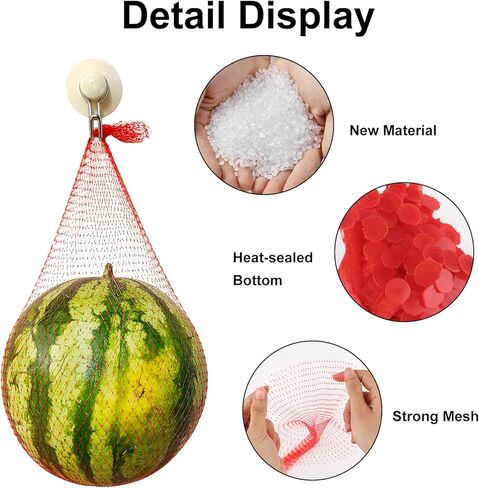 100Pcs Produce Mesh Bags,20 Inch Seafood Boil Bags Packing Supplies Net,Reusable Mesh Nylon Netting Bulk Storage Bag for vegetables Storage Fruits Seafood and Other Agricultural Products(Green) in Kuwait