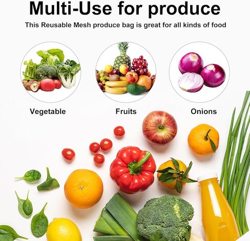 100Pcs Produce Mesh Bags,20 Inch Seafood Boil Bags Packing Supplies Net,Reusable Mesh Nylon Netting Bulk Storage Bag for vegetables Storage Fruits Seafood and Other Agricultural Products(Green) in Kuwait