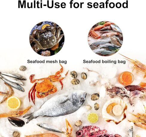 100Pcs Produce Mesh Bags,20 Inch Seafood Boil Bags Packing Supplies Net,Reusable Mesh Nylon Netting Bulk Storage Bag for vegetables Storage Fruits Seafood and Other Agricultural Products(Green) in Kuwait