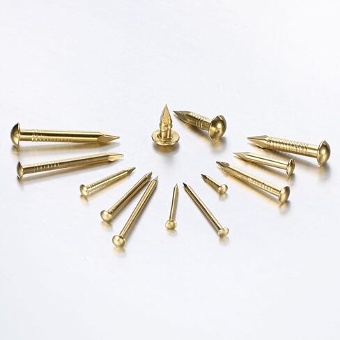 200-Pack Small Tiny Nails, 1.5mm x 20mm Brass Precision MIni Nails Hardware Round Head for Wooden/DIY Crafts Decorative/Household Accessories/Picture Hanging in Saudi Arabia
