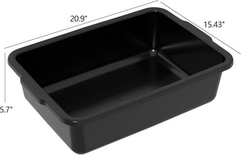 أحواض الحافلات التجارية ذات 4 عبوات ، صندوق حافلات تجاري بلاستيكي 23 لتر ، أسود in Kuwait