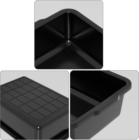 أحواض الحافلات التجارية ذات 4 عبوات ، صندوق حافلات تجاري بلاستيكي 23 لتر ، أسود in Kuwait