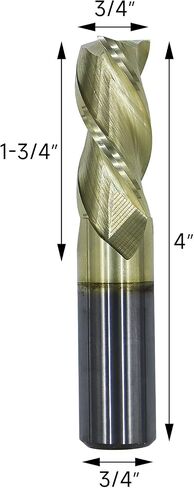 1/2in Solid Carbide End Mill for Aluminum,45 Degree Helix,3 Flute,ZRN Coated Bits Tool for Aluminum and Other Non-Ferrous Materials in Saudi Arabia