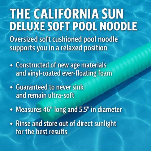 California Sun Deluxe Unsinkable Ultra Soft Foam Cushion Pool Noodle in Saudi Arabia