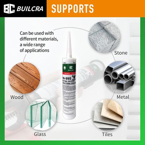 Silicone Sealant,Waterproof sealant,Black Caulking Sealant for Brick, Wall, Concrete, PVC, Wood, Glass (8 Pack (10.1oz/Canister)) in Saudi Arabia