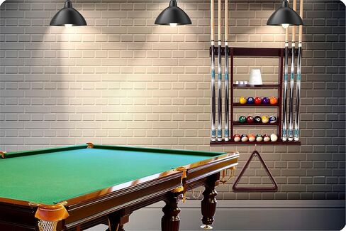 حمام سباحة جديلة الحائط جدار جدار ، Mahogany Wood Billiards cue رف لملحقات طاولة البلياردو in Kuwait
