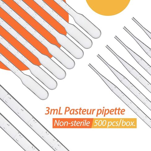 نقل الأنابيب 3ML قطرة بلاستيكية يمكن التخلص منها لمختبر العلوم ، 500 ٪ in Kuwait
