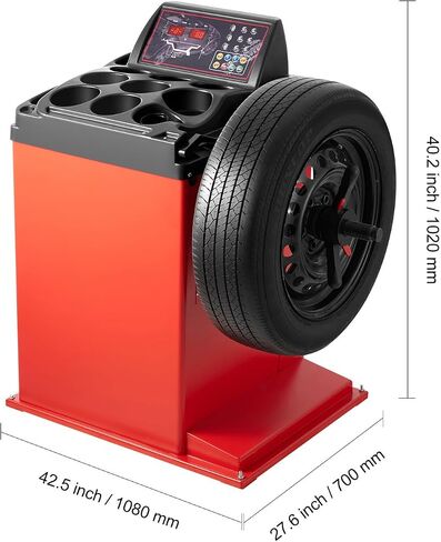 جهاز HappyBuy Wheel Alling ، 18 بوصة ، محور ، توازن قوي العجلة مع أبعاد مخروطية و 45# ، توازن العجلات المعززة مع أدوات القياس والأقسام المتعددة in Saudi Arabia
