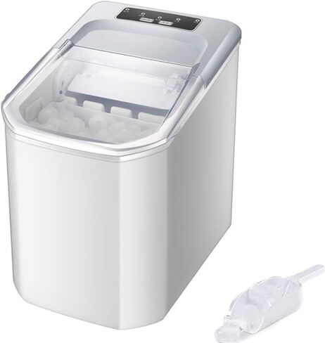 Machine Countertop,Portable Ice Cube Makers, Makes 33 Lbs Ice in 24 Hrs-Ice Cubes Ready in 8 Mins in Saudi Arabia