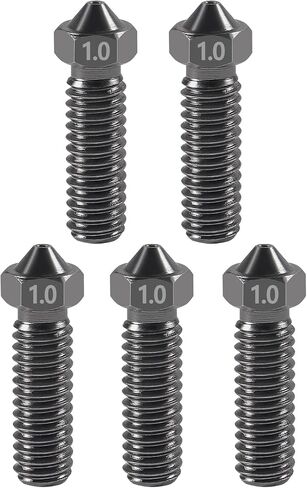 Aokin 5 Pcs 0.2mm 3D Printer Hardened Steel Nozzles for Volcano Nozzle with High Temperature Wear Resistant for Anycubic Vyper, Kobra Max, Kobra Plus, 1.75mm Filament 3D Printer in Saudi Arabia