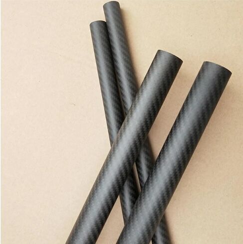 2pcs Length 600mm Carbon Fiber Tube High Composite Hardness Material 3K Twill Matte Carbon Fiber(20x18x600mm) in Saudi Arabia