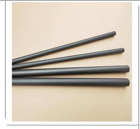 2pcs Length 600mm Carbon Fiber Tube High Composite Hardness Material 3K Twill Matte Carbon Fiber(20x18x600mm) in Saudi Arabia