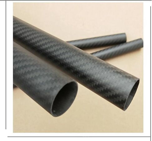 2pcs Length 600mm Carbon Fiber Tube High Composite Hardness Material 3K Twill Matte Carbon Fiber(20x18x600mm) in Saudi Arabia