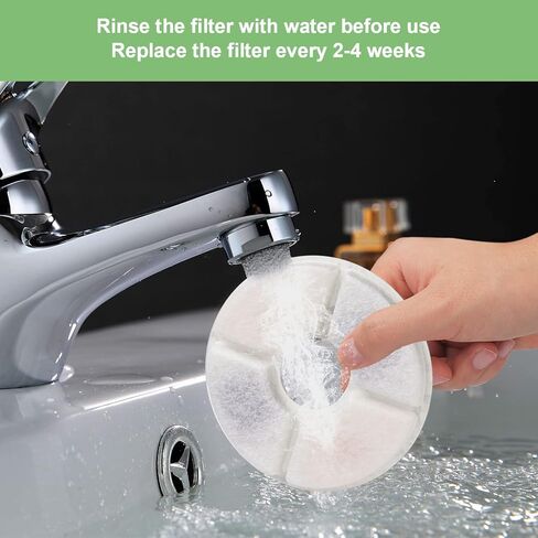 Wonder Cature Cat Water Fountain Fountain Repounction ، 4+2 Pack ، مرشحات الكربون المستديرة لـ 81oz/2.4L من الفولاذ المقاوم للصدأ أعلى أوتوماتيكي نافورة الحيوانات الأليفة (4+2 حزمة) in Saudi Arabia